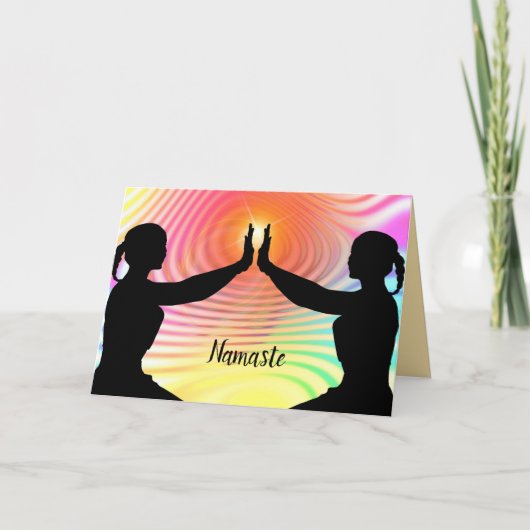 Namaste Zitat Vielen Dank Yoga Meditation Freunde Karte (Vorderseite)