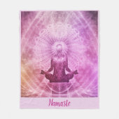 Namaste Zitat Zen Yoga Meditation Design Fleecedecke (Vorderseite)