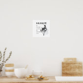 Namaste Zitatstext in Schwarz/Weiß-Kunst Poster (Küche)