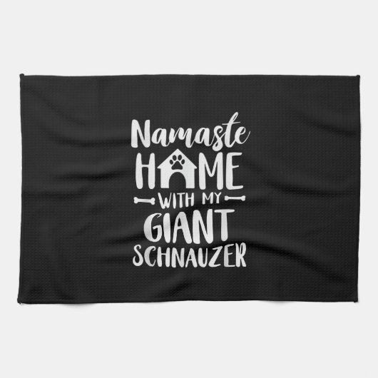 Namaste Zuhause Giant Schnauzer - Schnauzer Lover Geschirrtuch (Horizontal)