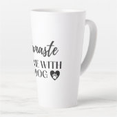 Namaste Zuhause mit meinem Hund [Lichtton] Magnet- Milchtasse (Rechte Ecke)