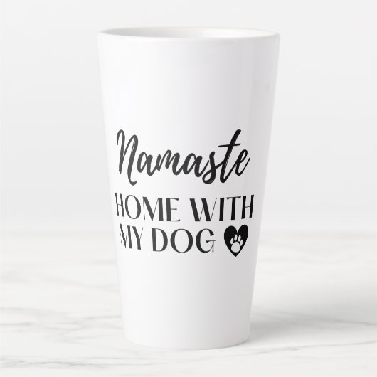 Namaste Zuhause mit meinem Hund [Lichtton] Magnet- Milchtasse (Vorderseite)