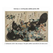 Namazu-e: Erdbeben-Wels-Drucke EINS