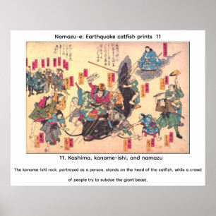 Namazu-e: Erdbeben-Wels-Drucke # ELF Poster