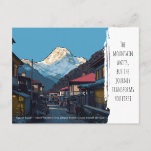 Namche Bazaar Everest View Abenteuer Reise Feiertagspostkarte