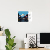 Namche Bazaar Everest View Illustrierte Motivation Poster (Heimbüro)