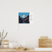 Namche Bazaar Everest View Illustrierte Motivation Poster (Küche)
