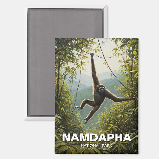 Namdapha National Park India Travel Magnet (Vorderseite/Rückseite)