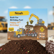 Name 14. Geburtstag Baustelle