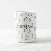 Name | 15oz Masculine Watercolor Grüne Klassik Kaffeetasse (Mittel)