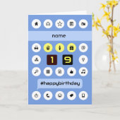 Name 19. Computing personalisierter Geburtstag hin Karte (Gelbe Blume)