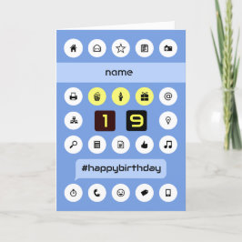 Name 19. Computing personalisierter Geburtstag hin Karte