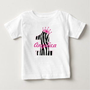 Name-1. GeburtstagZebraprinzessin Baby T-shirt