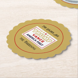 Name, 2025 Trump-Vance America First, 4-in-Round Untersetzer