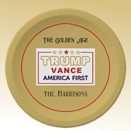 Name, 2025 Trump-Vance America First, 7-in-Round Pappteller