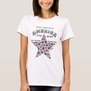 Name 250. Geburtstag Amerika Sterne Damen T-Shirt
