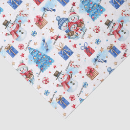 Name, 3 Blatt Papiertuch Whimsischer Weihnachtswei Seidenpapier