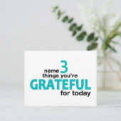 Name 3 Dinge... Produktlinie Postkarte (Stehend Vorderseite)