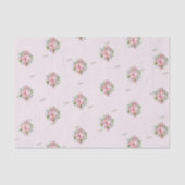 Name, 3 Gewebeblätter, rosa Poinsettia Muster Seidenpapier (Vorderseite)