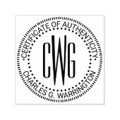 Name, 3 Initial #4 Certificate of Authenticity Permastempel (Design)