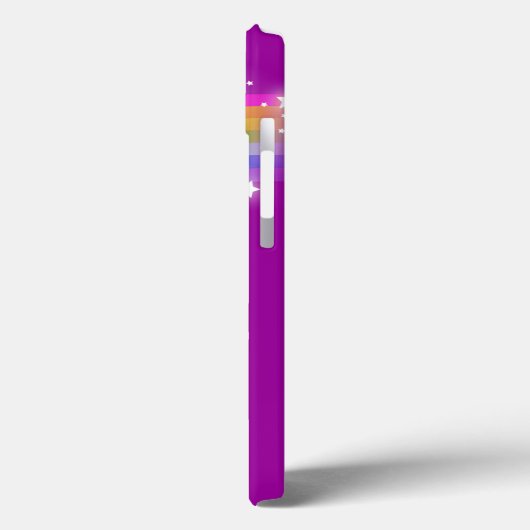 Name 5 Buchstabe Regenbogen lila Ipp Mini-Gehäuse Case-Mate iPhone Hülle (Rückseite / Links)