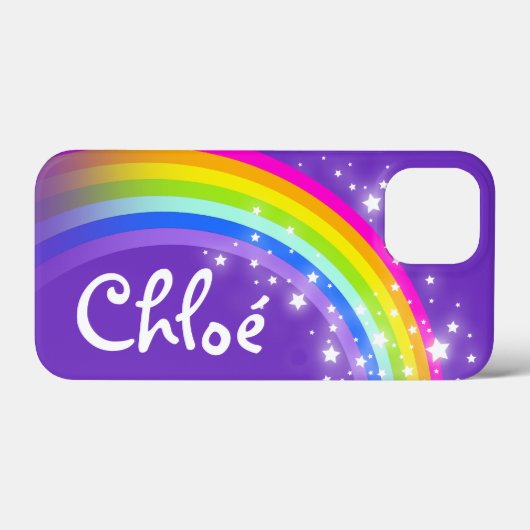 Name (5 Buchstaben) Regenbogenindigo lila Telefonz Case-Mate iPhone Hülle (Rückseite (Horizontal))