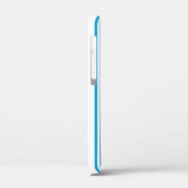 Name 6 Buchstaben Blau-Weiß-Streifen Case-Mate iPhone Hülle (Rückseite / Links)