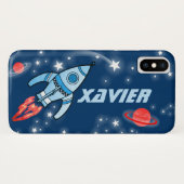 Name 6-Buchstaben-Rakete Leerzeichen blaue iPhone- Case-Mate iPhone Hülle (Rückseite (Horizontal))