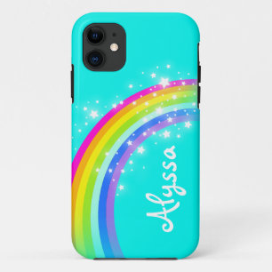 Name 6 Buchstaben Regenbogen aqua iphone Gehäuse Case-Mate iPhone Hülle