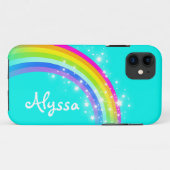 Name 6 Buchstaben Regenbogen aqua iphone Gehäuse Case-Mate iPhone Hülle (Rückseite (Horizontal))