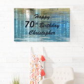 Name 70. Geburtstag Party Blue Reflection in Lake Banner (Insitu)