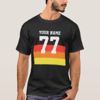 Name 77 Sports Jersey Nummer Black Yellow Red T-Sh