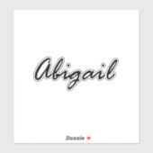 Name Abigail Aufkleber (Blatt)