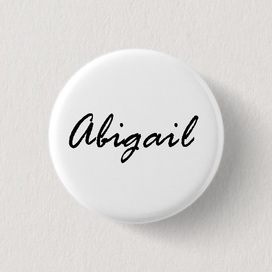Name Abigail Button (Vorderseite)