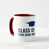 Name Abschluss Kaffeemaschine Tasse (Vorderseite Links)