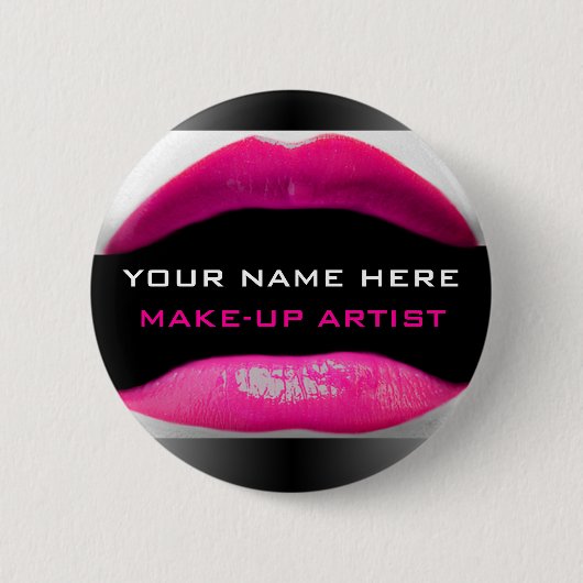 Name Abzeichen für Make-up Artists Button (Vorderseite)