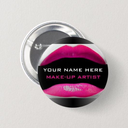 Name Abzeichen für Make-up Artists Button (Vorne & Hinten)