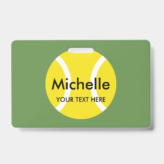Name-Abzeichen für Tennisspieler und -trainer Ausweis (Vorderseite)