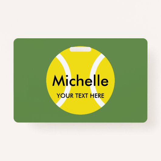 Name-Abzeichen für Tennisspieler und -trainer Ausweis (Vorderseite)