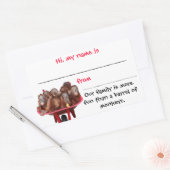 Name-Abzeichen für Wiedersehen Rechteckiger Aufkleber (Umschlag)