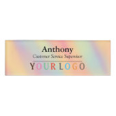 Name Abzeichen Magnet Custom Logo Mitarbeiter Groß Namenschild (Vorderseite)