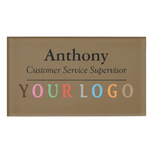 Name Abzeichen Magnet Custom Logo Mitarbeiter Groß Namenschild (Vorderseite)