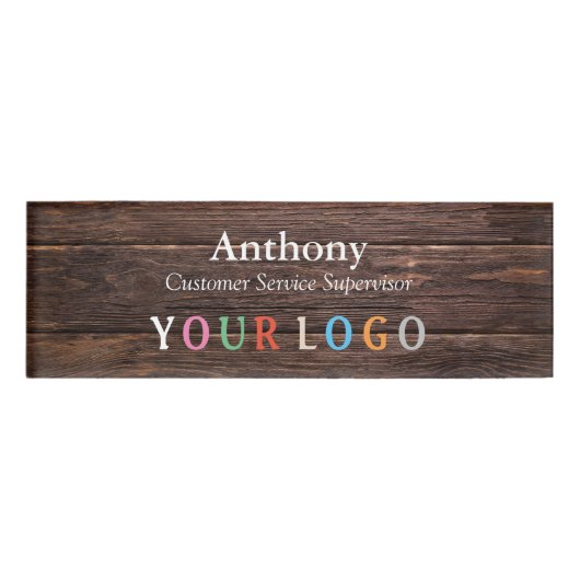 Name Abzeichen Magnet Custom Logo Mitarbeiter Groß Namenschild (Vorderseite)