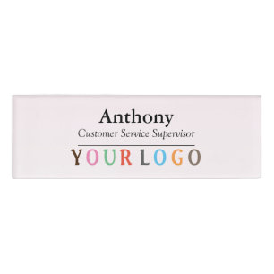 Name Abzeichen Magnet Custom Logo Mitarbeiter Groß Namenschild
