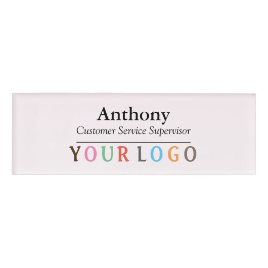 Name Abzeichen Magnet Custom Logo Mitarbeiter Groß Namenschild (Vorderseite)