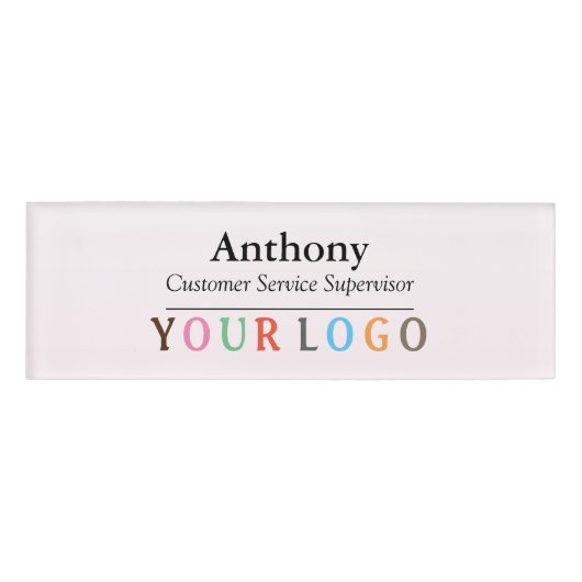 Name Abzeichen Magnet Custom Logo Mitarbeiter Groß Namenschild (Vorderseite)