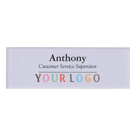 Name Abzeichen Magnet Custom Logo Mitarbeiter Groß Namenschild (Vorderseite)