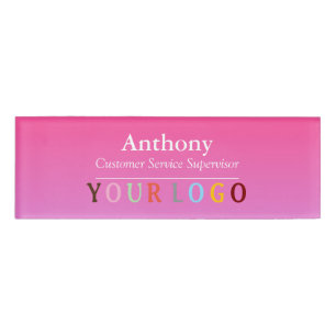 Name Abzeichen Magnet Custom Logo Mitarbeiter Groß Namenschild