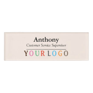Name Abzeichen Magnet Custom Logo Mitarbeiter Groß Namenschild