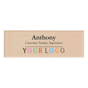 Name Abzeichen Magnet Custom Logo Mitarbeiter Groß Namenschild